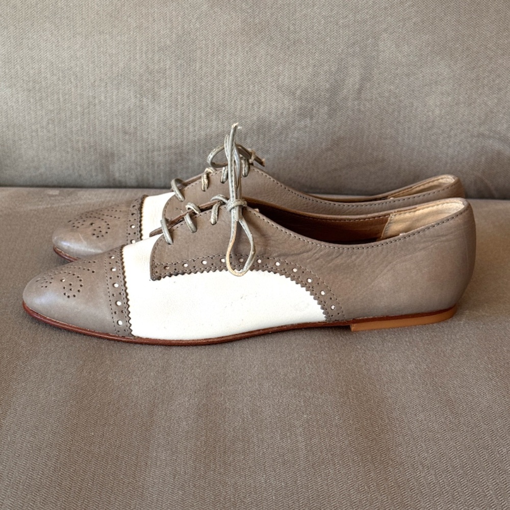 Vintage Perry Ellis Portfolio Monroe Two Tone Oxford Leather Shoes